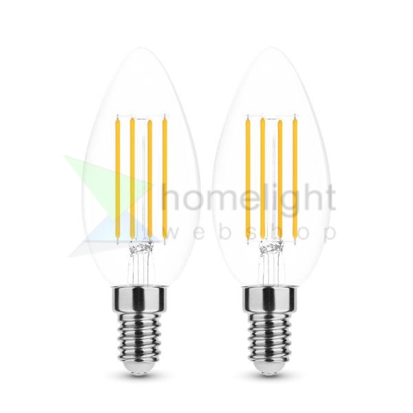 2 DB.LED Filament Canlde C35 7W E14 360° 2700K (806 lumen)