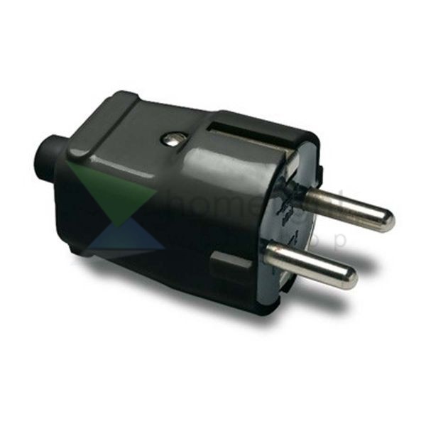 Földelt dugvilla fekete, 16A-250V