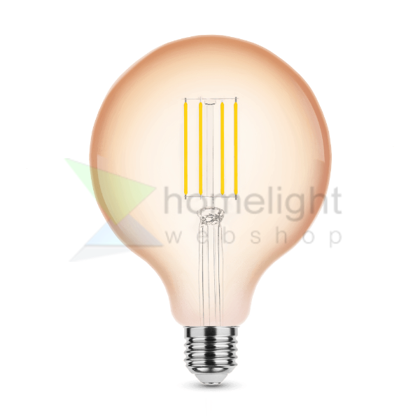 LED Filament Amber Globe G125 4W E14 320° 1800K (300 lumen) dimm.