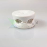 Fehér porcelán kábelvezető 2 vezetékhez