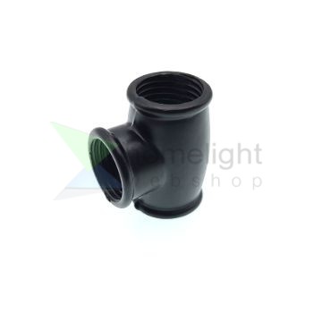 Fekete T idom 3xM10  belső menettel - 20mmx17mm