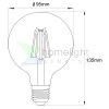 LED dekoratív borostyán színű üveg búrával - 4W - 2700K