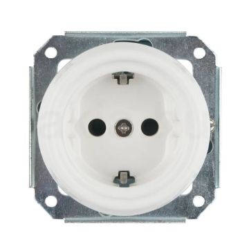 Fehér porcelán konnektor betét, süllyesztett