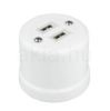 Porcelán USB csatlakozó falonkívüli, fehér