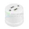 Porcelán USB csatlakozó falonkívüli, fehér