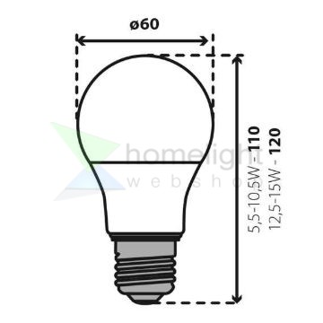 LED fényforrás IQ-LEDDIM A60 IQ-LEDDIM A60 7,3W-NW