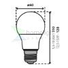 LED fényforrás IQ-LEDDIM A60 IQ-LEDDIM A6013,6W-WW
