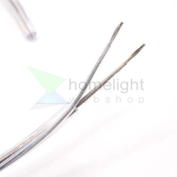Átlátszó csillárvezeték 2×0,75 mm² keresztmetszettel