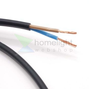 MT KÁBEL 2X0,75MM2 FEKETE PVC KÖPENYES RÉZ ERŰ SODROTT H03VVH2-F (MTL)