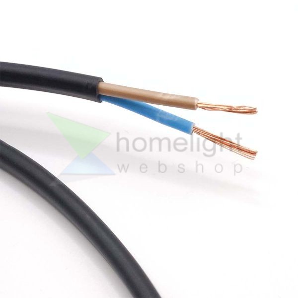 MT KÁBEL 2X0,75MM2 FEKETE PVC KÖPENYES RÉZ ERŰ SODROTT H03VVH2-F (MTL)