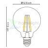 LED filament dekor izzó - G125 - 9 watt 1000LM