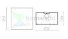 LOPE W 25/14 fali lámpa  Polycotton fekete/fehér PVC 230V LED E27 15W