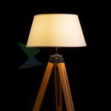 ALVIS/AMBITUS 46 állólámpa fehér bambusz/fekete 230V LED E27 15W