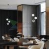 ETHERIA függő lámpa fekete opál üveg 230V LED E27 3x11W