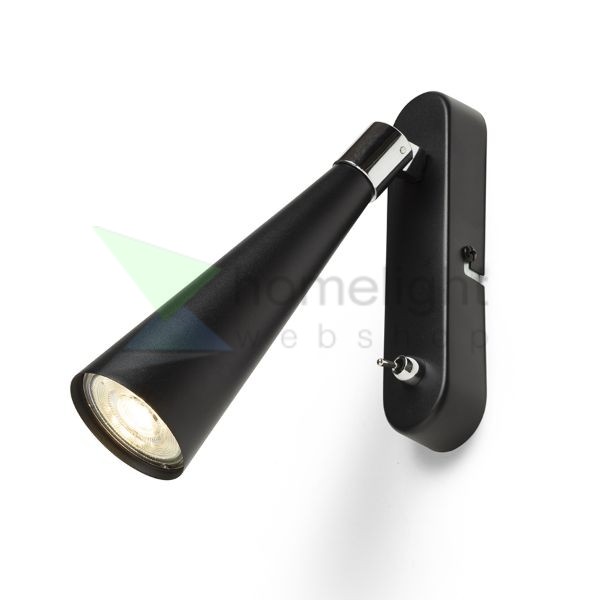 ALEXIS fali lámpa fekete króm 230V LED GU10 5W