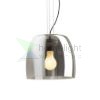 ORLANDO 35 függő lámpa füstös üveg/fekete 230V LED E27 24W