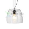 ORLANDO 35 függő lámpa tiszta üveg/fekete 230V LED E27 24W