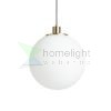 BOULDER 30 függő lámpa opál üveg/szálcsiszolt sárgaréz 230V LED E27 15W