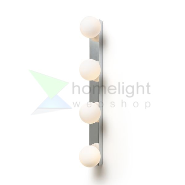 DOMINO IV fali lámpa króm/opál üveg 230V LED G9 4x6W IP44