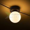 VELA V mennyezeti lámpa fekete opál üveg 230V LED G9 5x6W