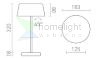 PRAHA DIMM asztali lámpa fehér 230V LED 5W 100° 3000K