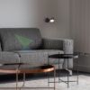 NOVA I fali lámpa fekete króm/tej akril 230V LED 4.2W 3000K