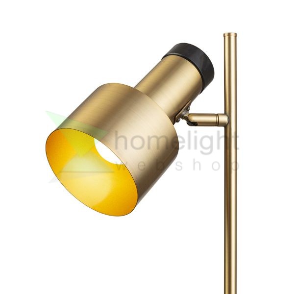 DIVINA állólámpa sárgaréz/dekoratív fekete márvány 230V E27 5W