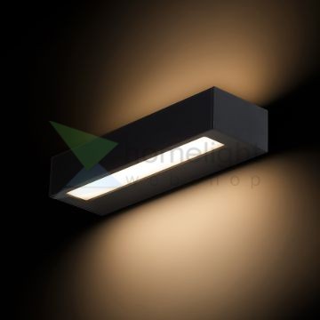 ASTER 25 fali lámpa fekete tej akril 230V LED 2x6W IP65 3000K