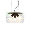 AMANDA függő lámpa matt fekete tiszta üveg 230V LED E27 3x15W