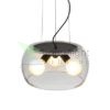 AMANDA függő lámpa matt fekete tiszta üveg 230V LED E27 3x15W