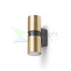 MANO fali lámpa szálcsiszolt sárgaréz/fekete 230V LED GU10 2x8W IP54
