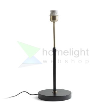 EMMETT asztali lámpatest fekete antikolt sárgaréz 230V LED E27 15W