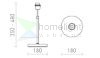EMMETT asztali lámpatest fehér króm 230V LED E27 15W