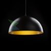 GLADYS 40 függő lámpa fekete/aranysárga 230V LED E27 30W
