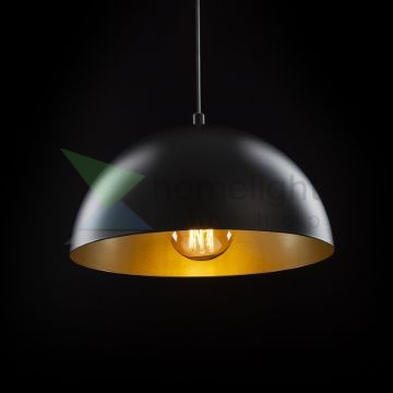 GLADYS 30 függő lámpa fekete/aranysárga  230V LED E27 15W