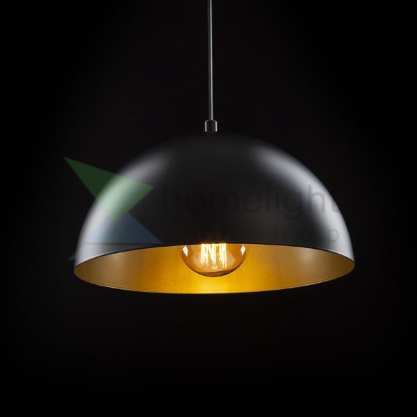 GLADYS 30 függő lámpa fekete/aranysárga  230V LED E27 15W