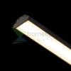 LED PROFILE J felületre szerelhető 1m fekete matt akrilát/alumínium 