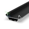 LED PROFILE J felületre szerelhető 1m fekete matt akrilát/alumínium 