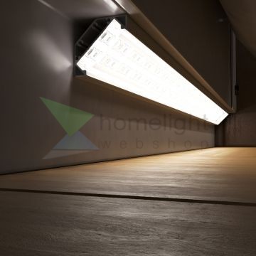 LED PROFILE J felületre szerelhető 1m fehér matt akrilát/alumínium 