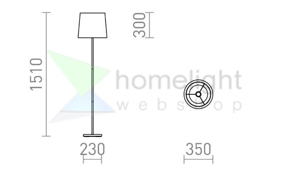 NYC/CONNY 35 állólámpa  Polycotton fehér/króm 230V LED E27 15W