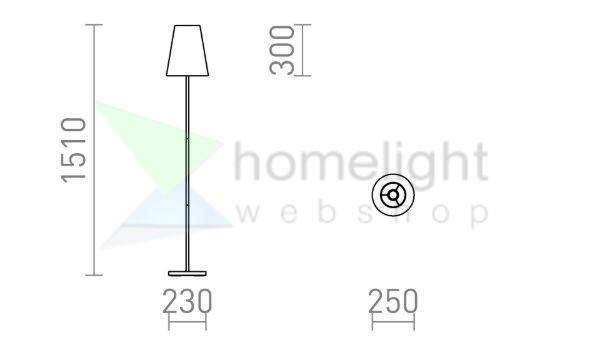 NYC/CONNY 25 állólámpa  Monaco petróleum kék/ezüst PVC/króm 230V LED E27 15W