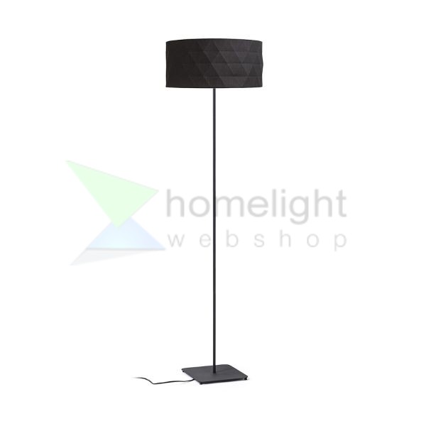CORTINA/JAKARANDA állólámpa fekete/fekete textil/fém 230V LED E27 15W