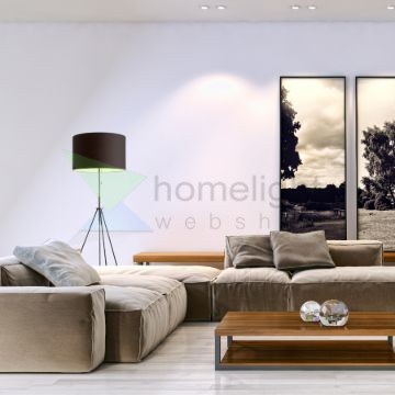 LUTON/RON 55 állólámpa  Polycotton fekete/fekete/fém 230V LED E27 15W