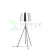 LUTON/ILUSION állólámpa  krómozott fólia/fekete/fém 230V LED E27 15W