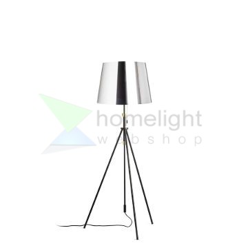 LUTON/ILUSION állólámpa  krómozott fólia/fekete/fém 230V LED E27 15W