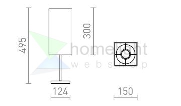 NYC/TEMPO 15/30 asztali lámpa  Polycotton fehér/nikkel 230V LED E27 15W