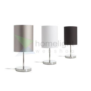NYC/RON 15/20 asztali lámpa  Polycotton fehér/króm 230V LED E27 15W