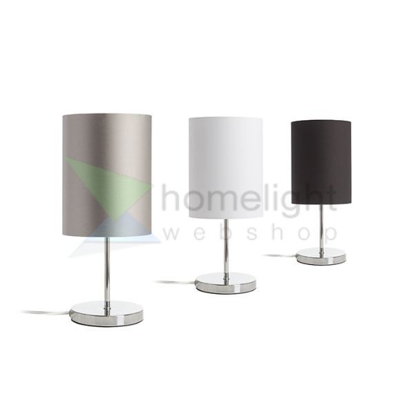NYC/RON 15/20 asztali lámpa  Polycotton fehér/króm 230V LED E27 15W