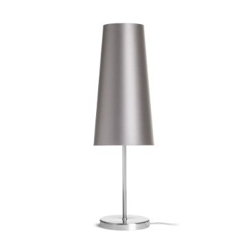 NYC/CONNY 15/30 asztali lámpa  Monaco galamb szürke/ezüst PVC/nikkel 230V LED E27 11W