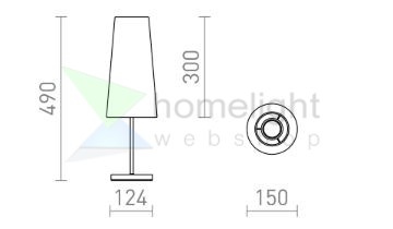 NYC/CONNY 15/30 asztali lámpa  Polycotton fehér/króm 230V LED E27 11W